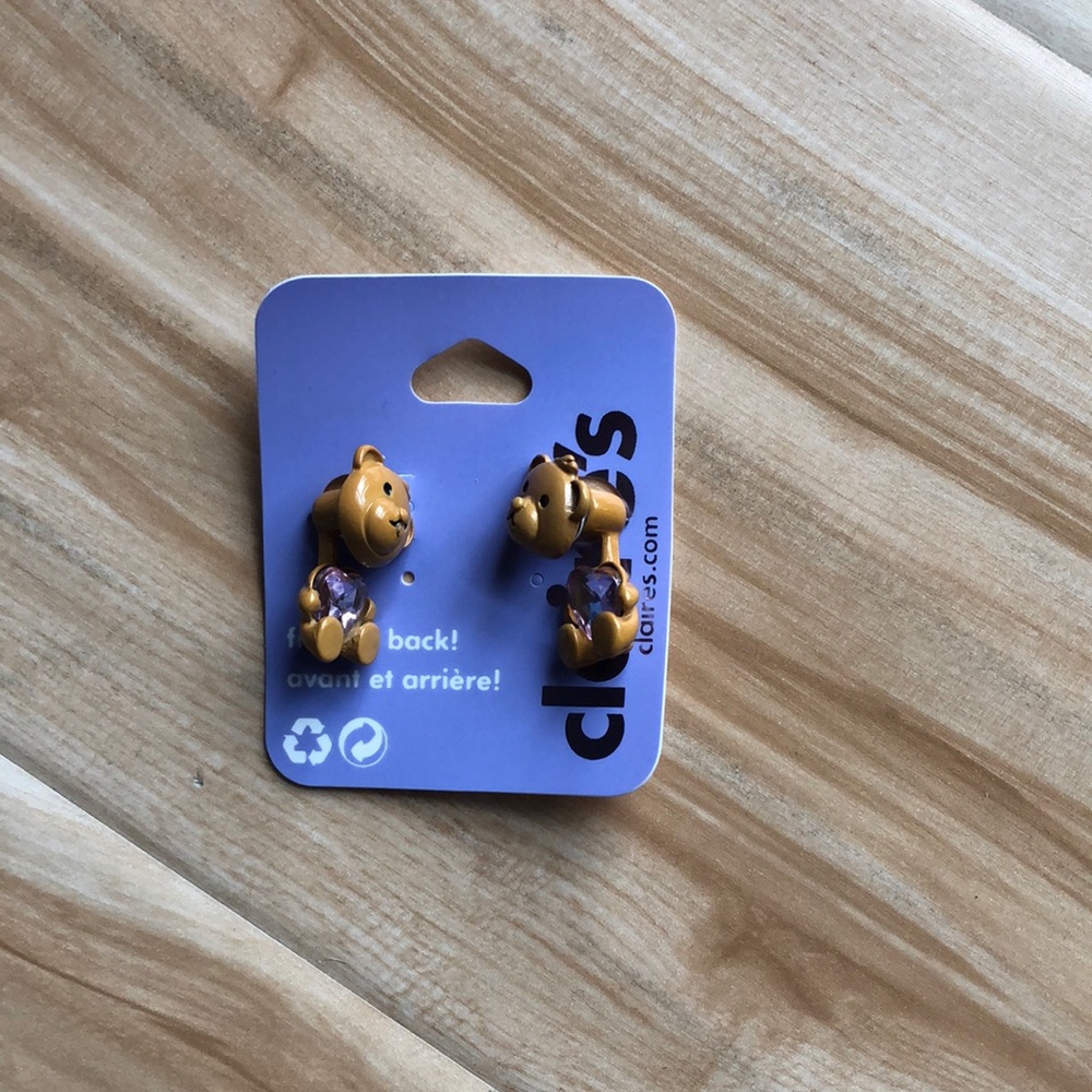 Claires teddy bear earrings